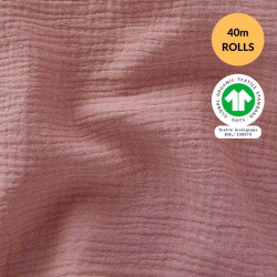 GOTS DG GAUFREE UNIE ROSE THE 130 ROLL 40M
